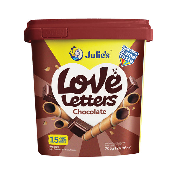 Julie's Love Letters Biscuit Wafers with Chocolate Cream (Tub) 705g (highest price)