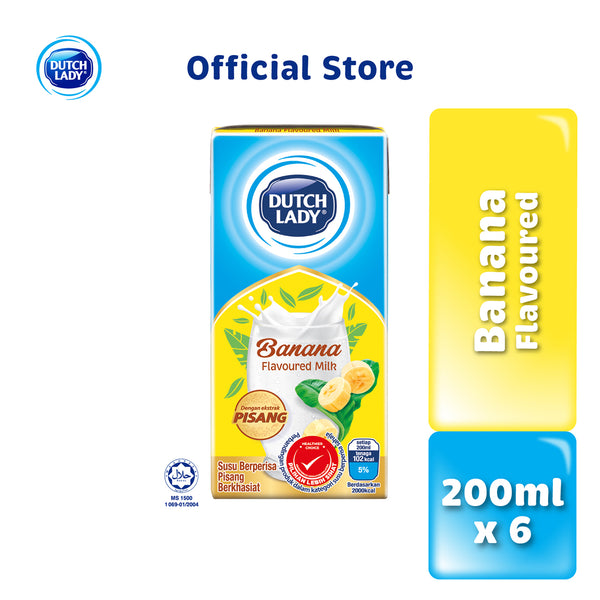 Dutch Lady UHT Milk Banana Flavour 200ml x 6 (highest price)