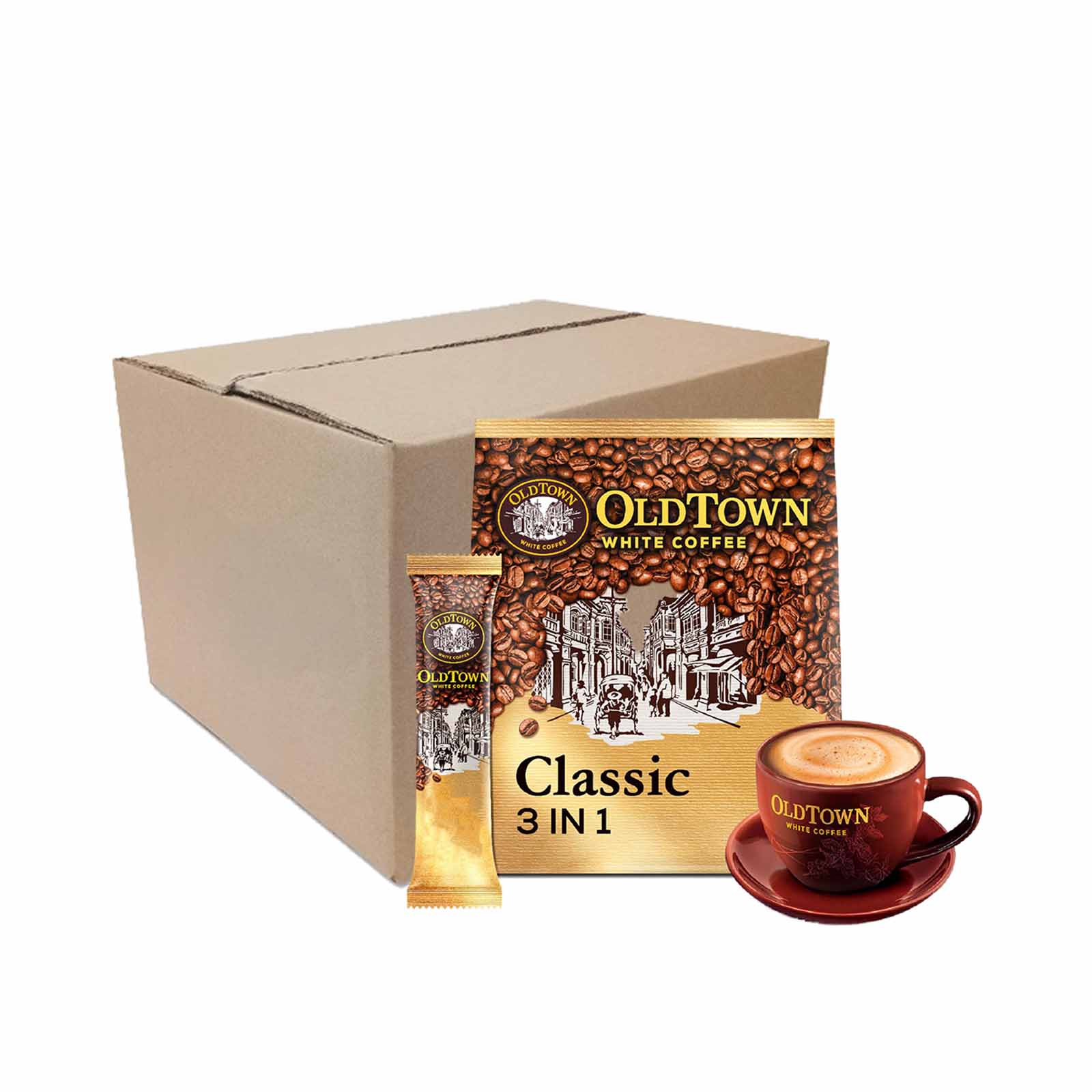 Old Town Classic Instant 3 in 1 Premix White Coffee 31.6g x 15