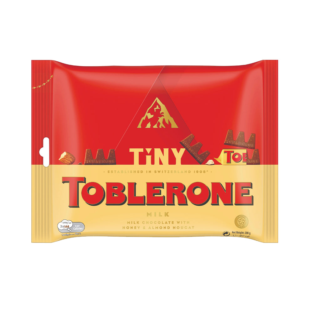 Toblerone Mini Swiss Milk Chocolate with Honey and Almond Nougat 200g