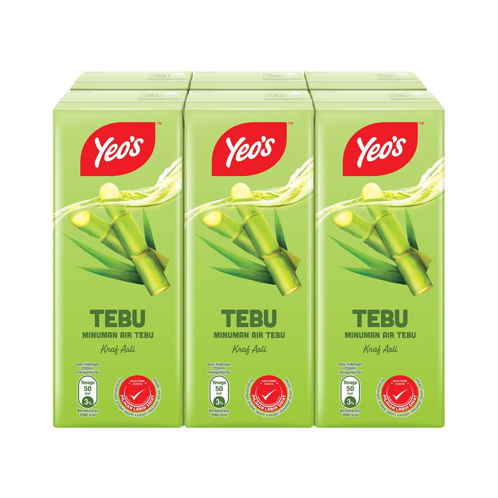 Yeos Sugar Cane 250ml x 6