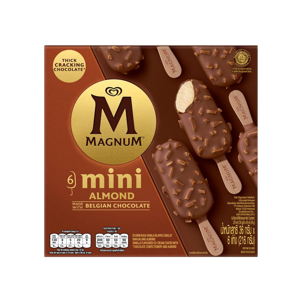 Wall's Magnum Mini Almond Ice Cream 45ml x 6