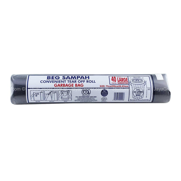 Convenient Tear Off Roll Large Garbage Bag 40pcs/pack (highest price)