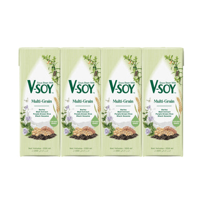 V-Soy Multi-Grain Soya Bean Milk 200ml x 4