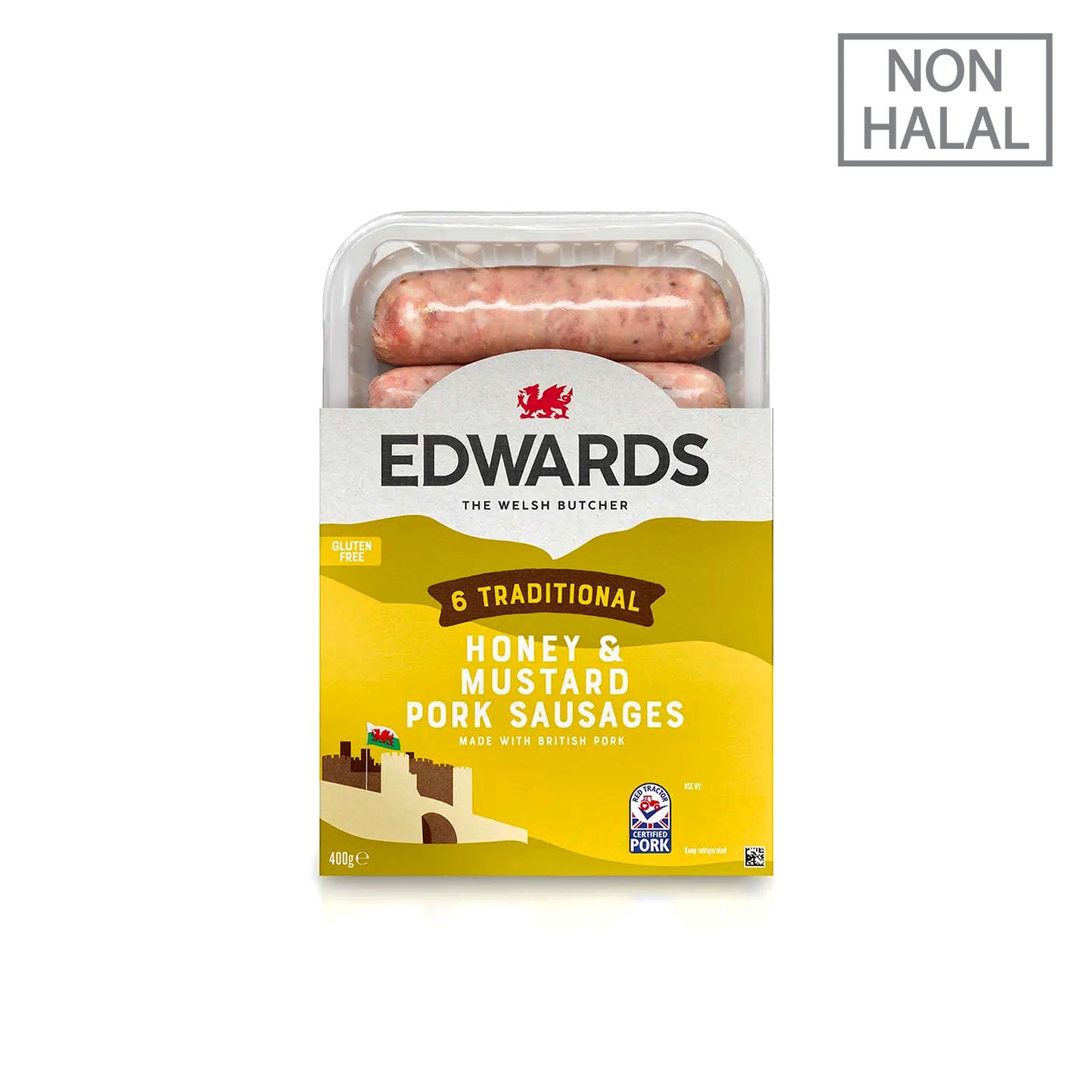 [NON-HALAL] Edwards Honey and Mustard Pork Sausage 400g