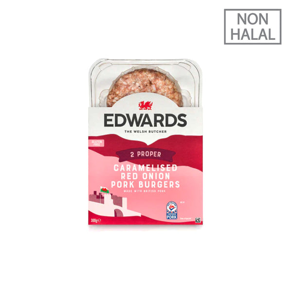[NON-HALAL] Edwards Caramelised Onion Pork Burger 300g