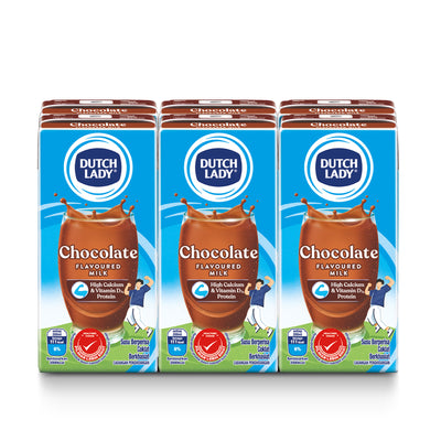Dutch Lady UHT Milk Chocolate Flavour 200ml x 6