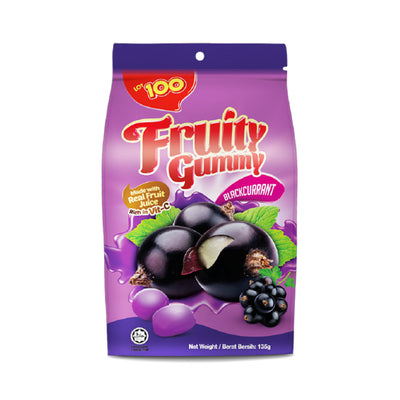 Lot 100 Gummy Jelly Blackcurrant 130g