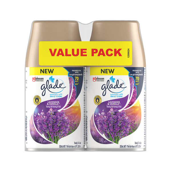 Glade Automatic Lavender Vanilla  Spray Refill 175g x 2