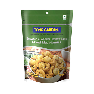 Tong Garden Cashew Nuts Mixed Macadamias Seaweed and Wasabi Flavours 150g