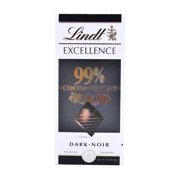Lindt Excellence Dark 99% Cocoa Chocolate Bar 50g (highest price)