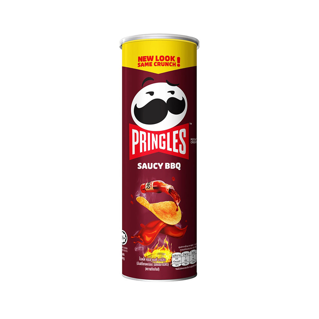 Pringles Saucy BBQ Potato Crisps 102g