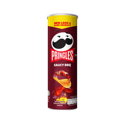 Pringles Saucy BBQ Potato Crisps 102g