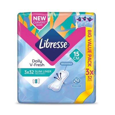 Libresse Daily V-Fresh Slim Panty Liners 32pcs x 3