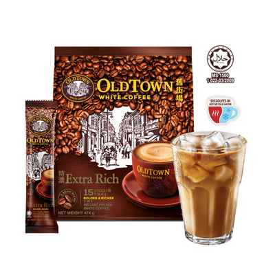 Old Town Extra Rich Instant 3 in 1 Premix White Coffee 31.6g x15