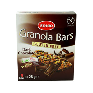 Emco Gluten Free Granola Bars Dark Chocolate 28g x 5