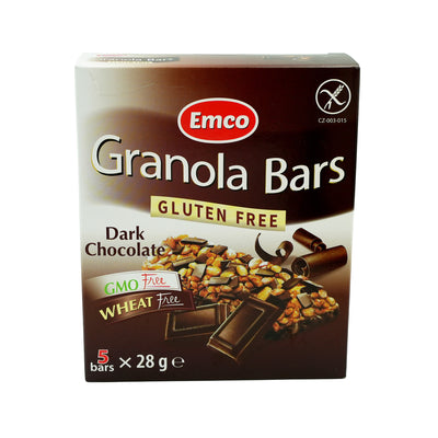 Emco Gluten Free Granola Bars Dark Chocolate 28g x 5