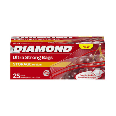 Diamond Sandwich Zipper Bags (Medium) 25pcs/pack