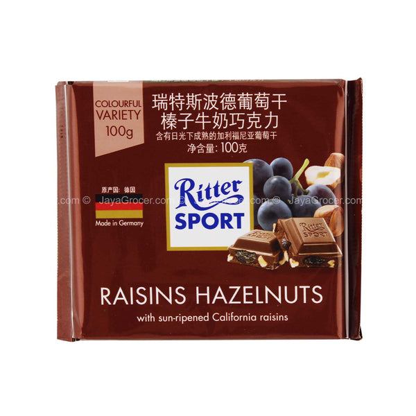 Ritter Sport Raisin and Hazelnut Chocolate Bar 100g (highest price)
