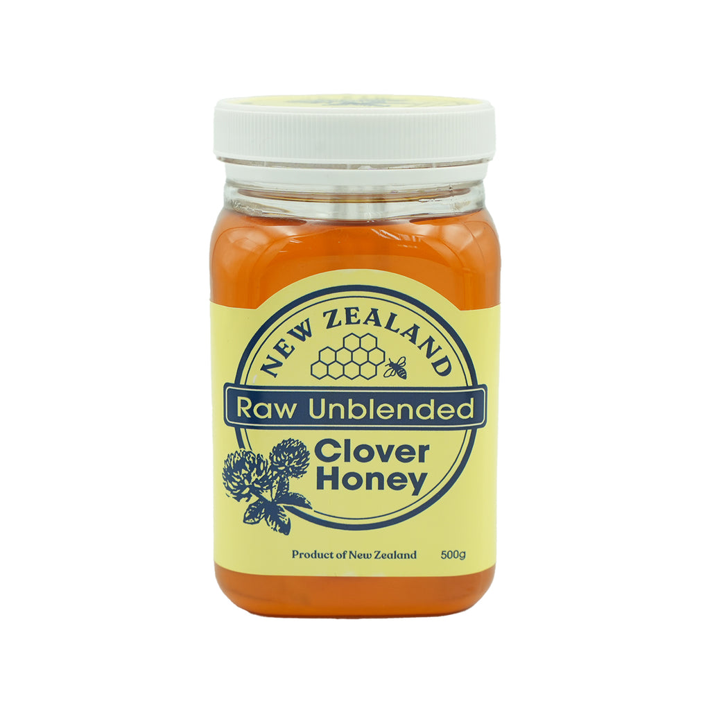 New Zealand Raw Unblended Clover Honey 500g