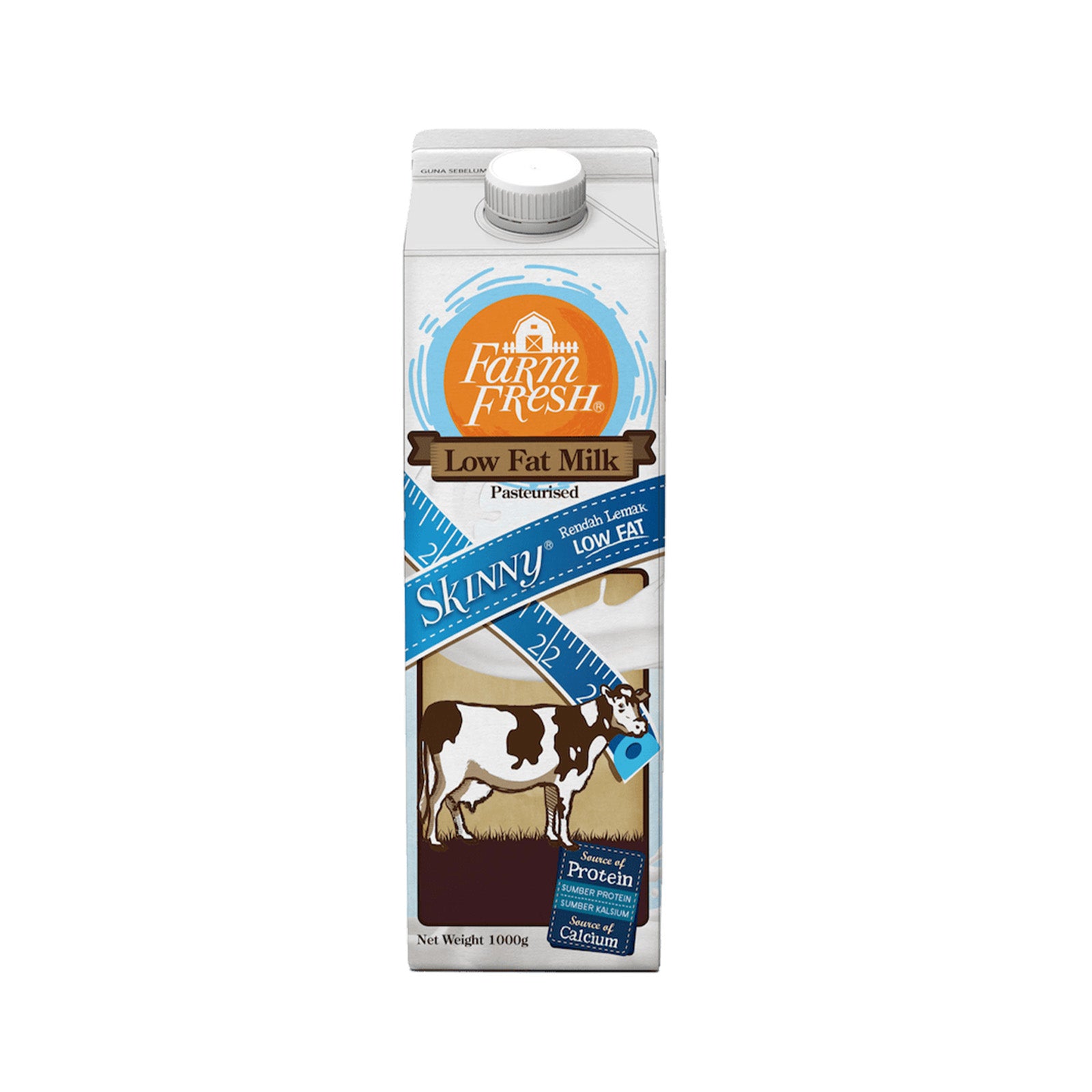 Farm Fresh Skinny Low Fat Pure Fresh Milk 1L