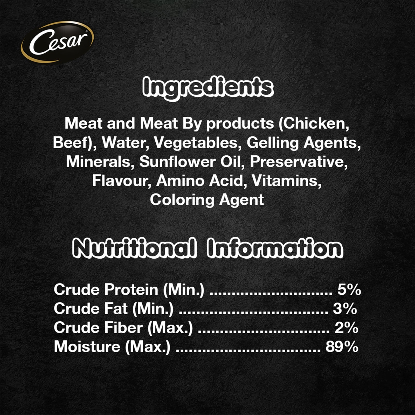 Cesar Beef And Vegetable Dog Food 100g