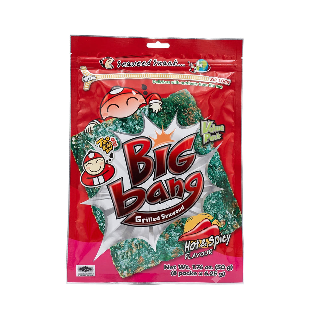 Taokaenoi Big Bang Grilled Seaweed Hot and Spicy Flavour 50g