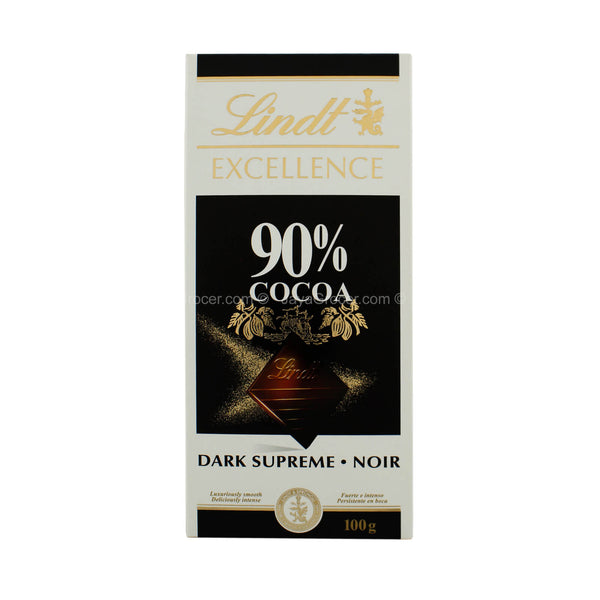 Lindt Excellence Dark 90% Cocoa Chocolate Bar 100g (highest price)