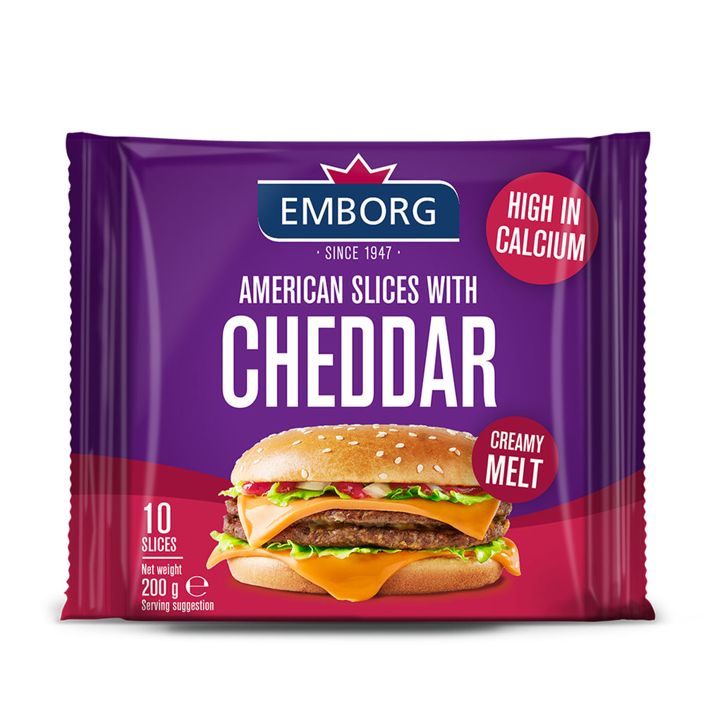Emborg American Cheddar Slices Cheese 200g