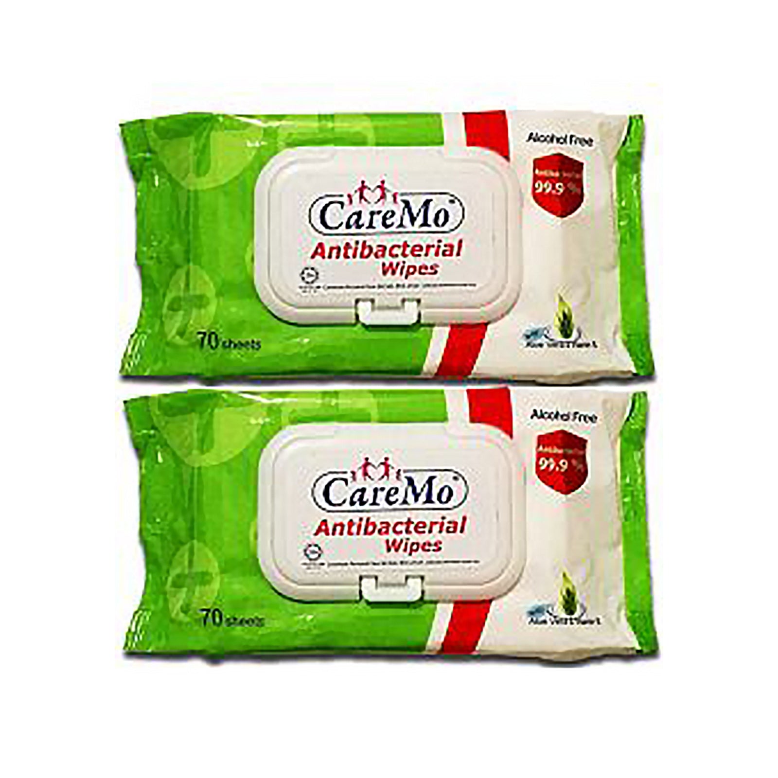 Caremo Anti-Bacterial Wipes 70pcs x 2
