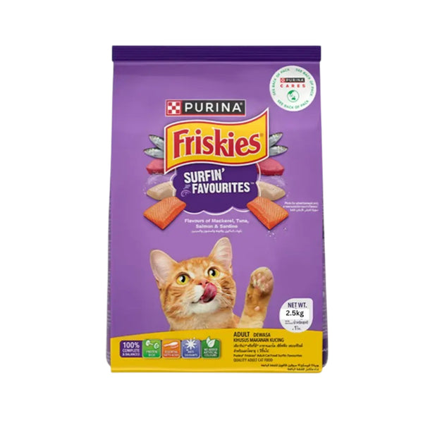 Friskies Adult Surfin  Favourites Dry Cat Food 2.5kg (highest price)