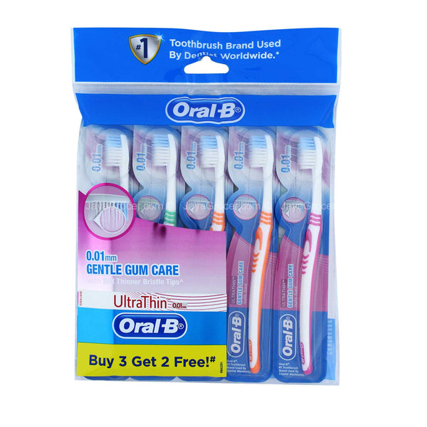 Oral-B Ultra Thin Gentle Gum Toothbrush Buy 3 Get 2 Free 1pack (highest price)