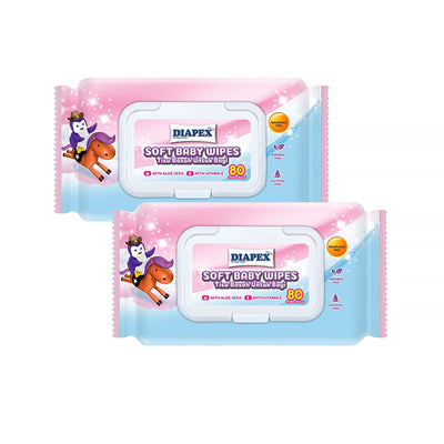 Diapex Soft Baby Wipes 30pcs x 2