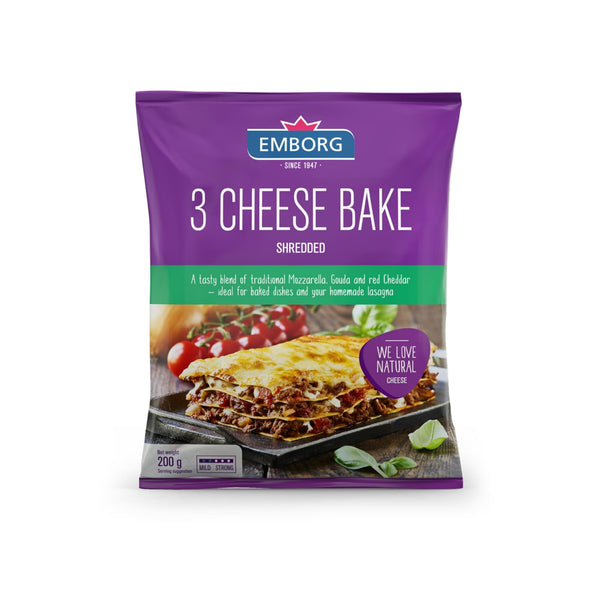 Emborg 3 Cheese Bake Shredded 200g (highest price)