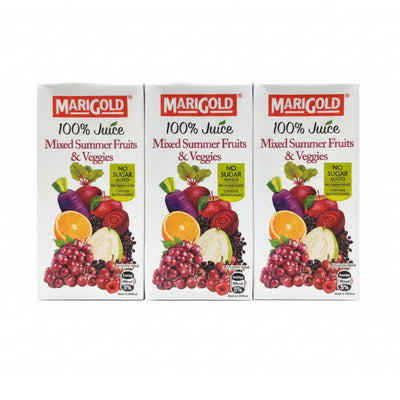 Marigold 100% Juice Purple Veggie Mixed Fruits 200ml x 3