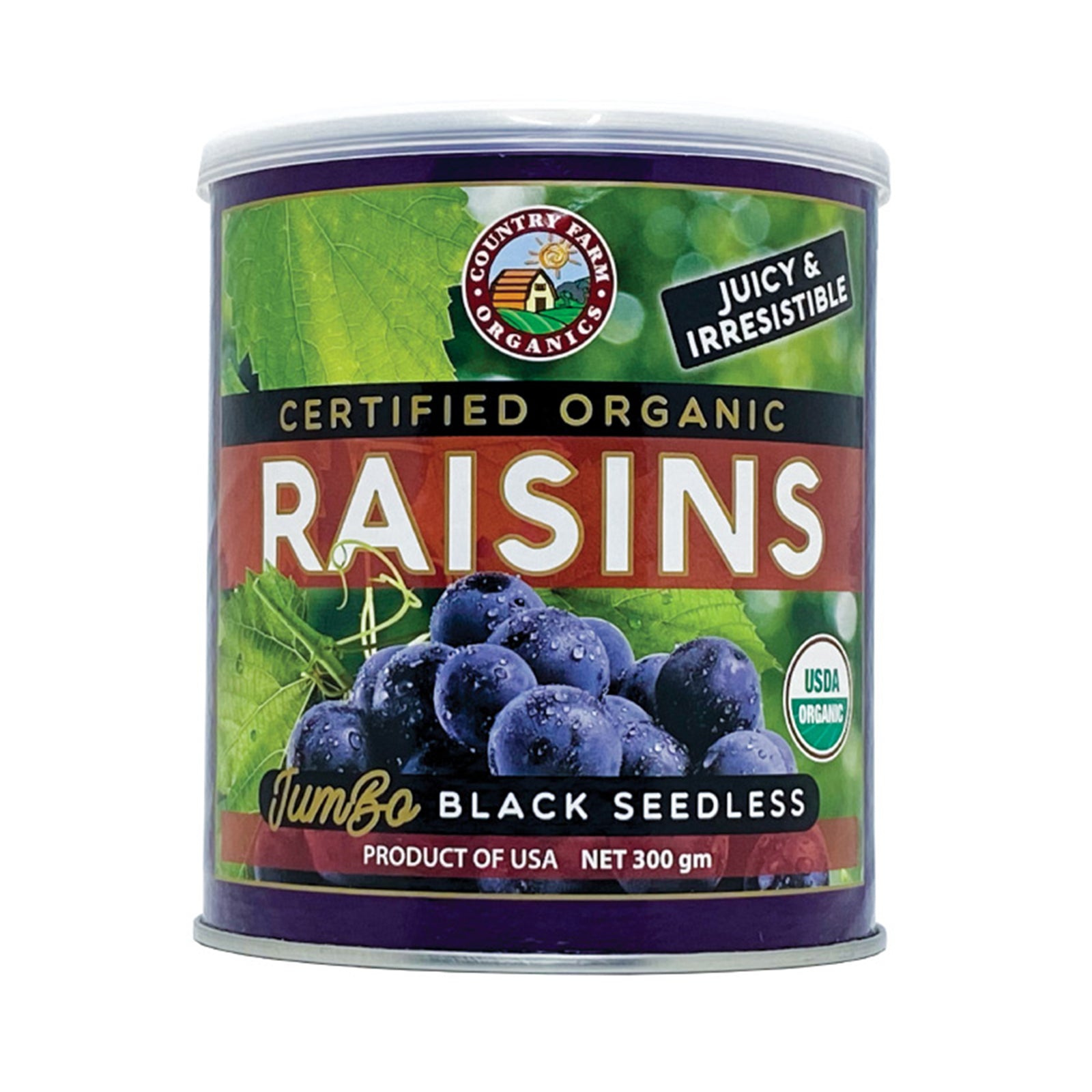 Country Farm Organic Black Raisins 300g