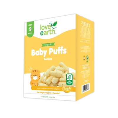 Love Earth Organic Baby Puffs Banana Flavour 40g