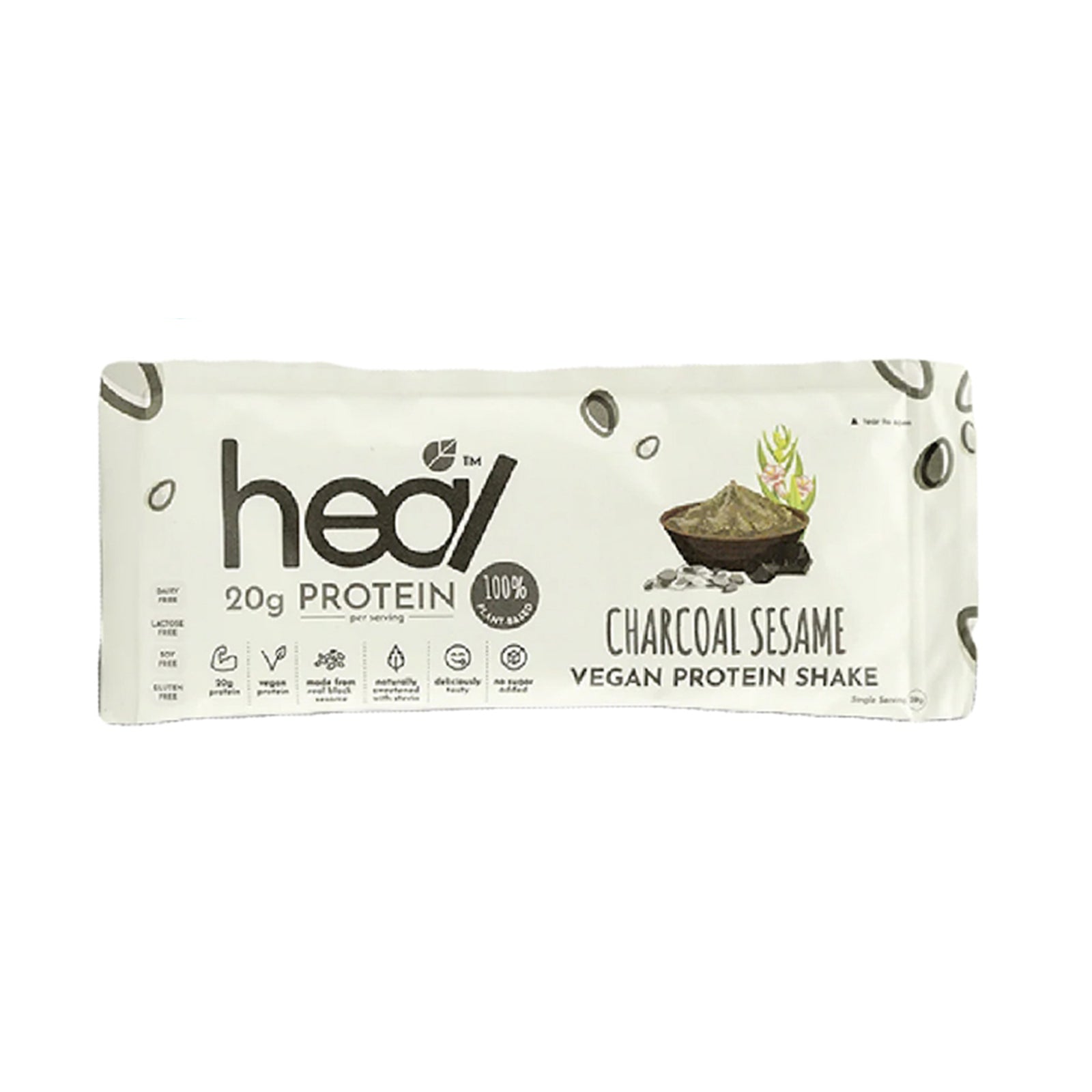 Heal Vegan Protein Charcoal Sesame 39g