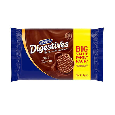 McVities Digestives Milk Chocolate (Twin Pack) 316g x 2