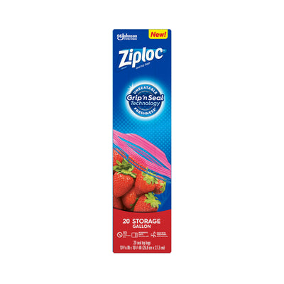 Ziploc Storage Gallon Bags 20pcs/pack