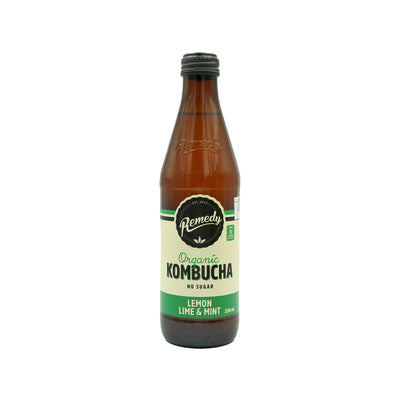 Remedy Organic Kombucha Lemon Lime Mint Drink 330ml