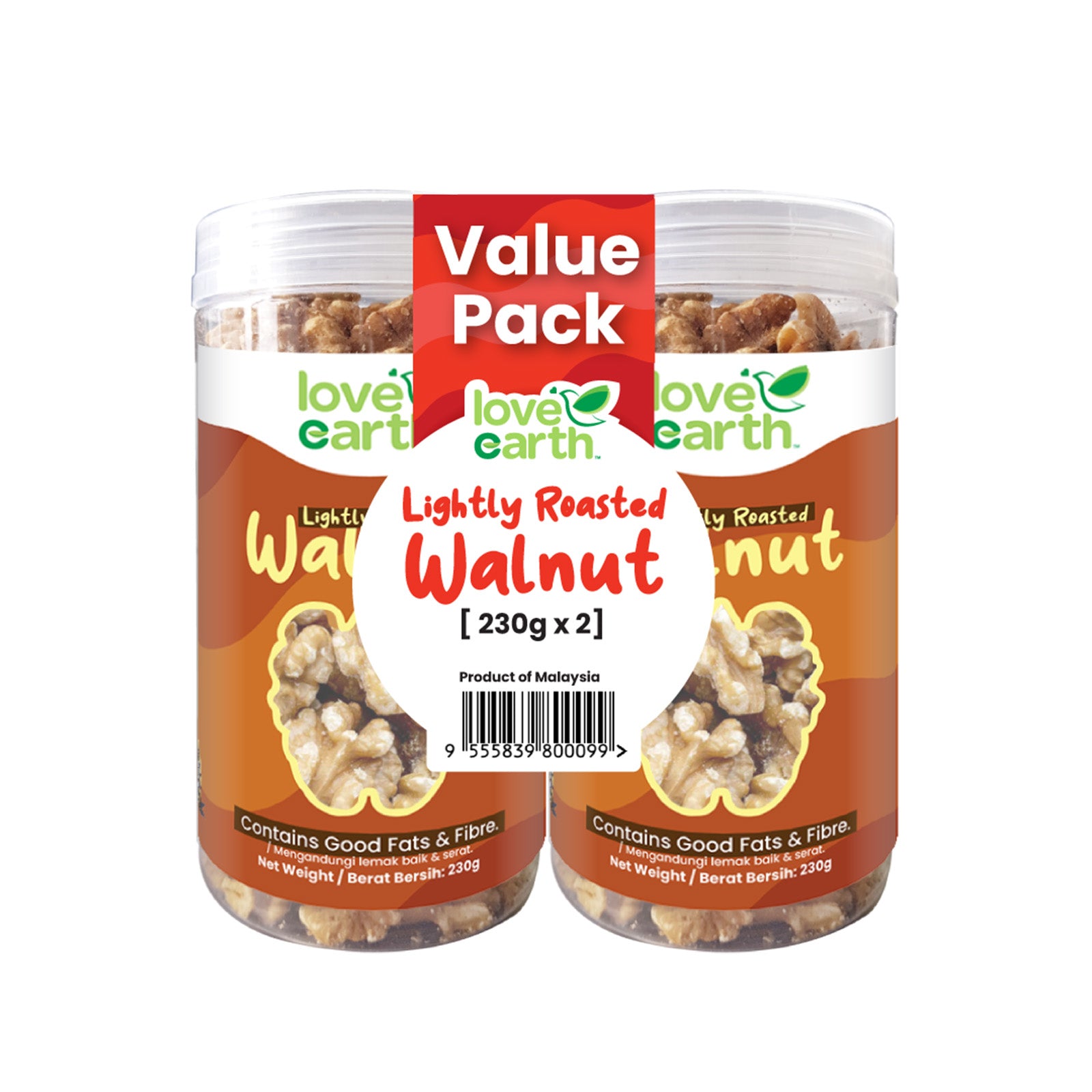 Love Earth Natural Walnut 230g x 2