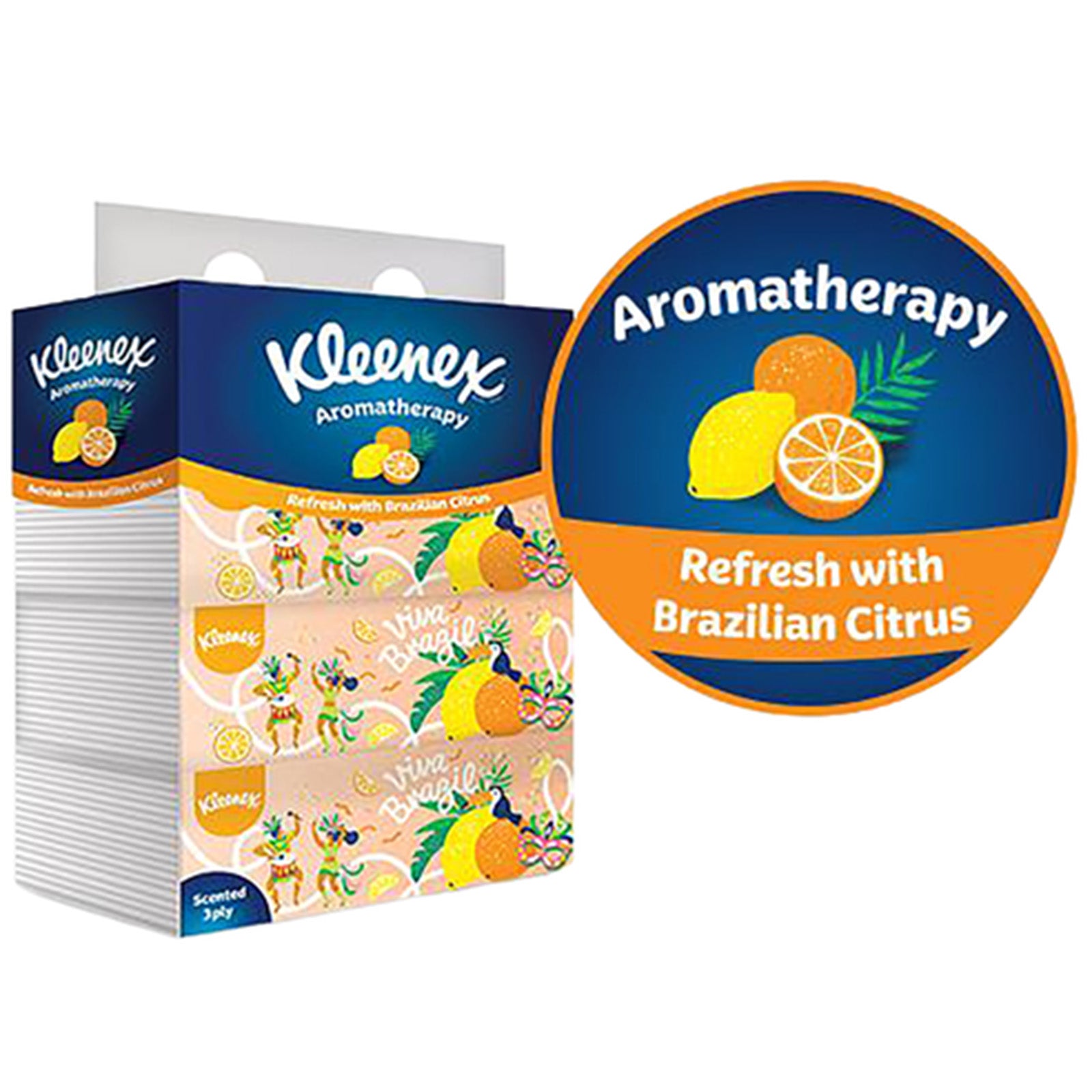 Kleenex Aroma Scented Box Facial Tissue 3Ply 4 x 90sheets
