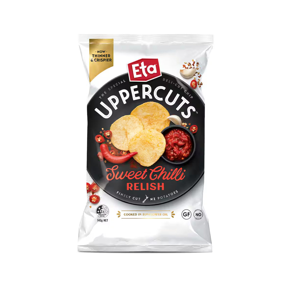 Eta Uppercuts Deli Cut Sweet Chili Relish Chips 140g