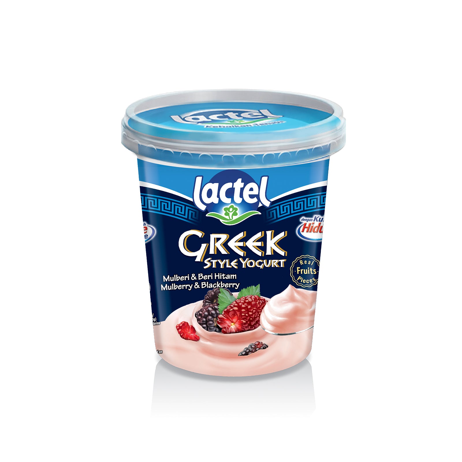 Lactel Greek Style Mulberry and Blackberry Yogurt 470g