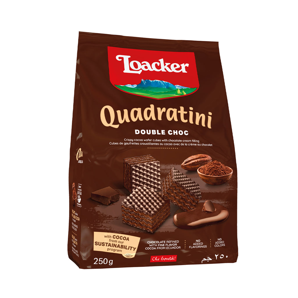 Loacker Quadratini Double Chocolate Wafer 250g