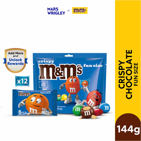 M&Ms Crispy Funsize 144g (highest price)