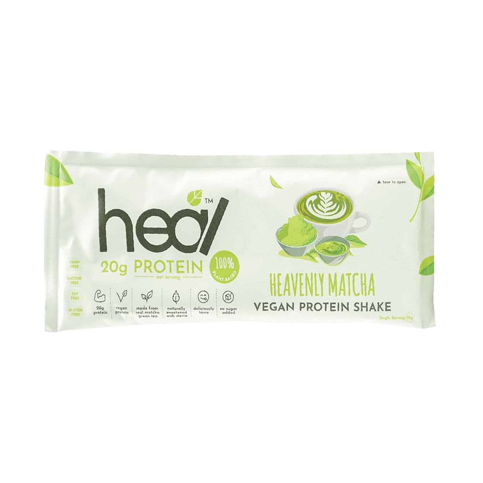 Heal Heavenly Matcha Vegan Protein Shake 33g