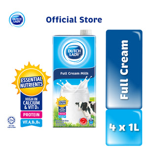 Dutch Lady UHT Full Cream Milk 1L x 4