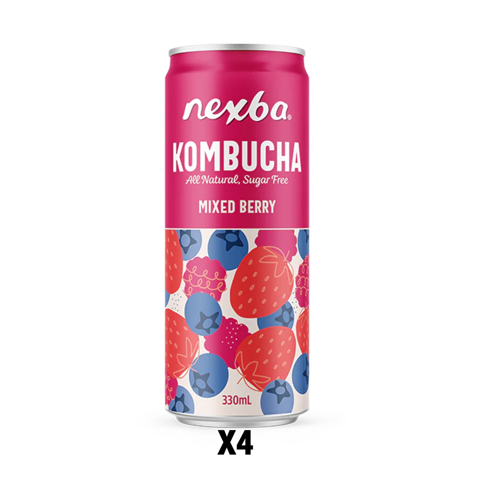 Nexba Mixed Berry Kombucha Drink 330ml